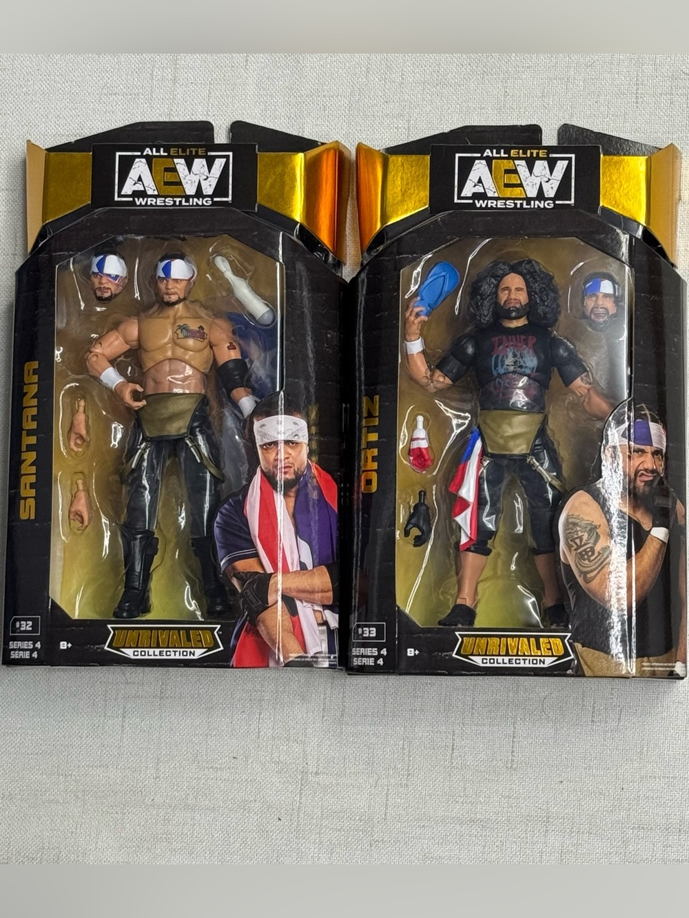 2021 AEW Jazwares Unrivaled Series 4 #32 #33 Santana & Ortiz